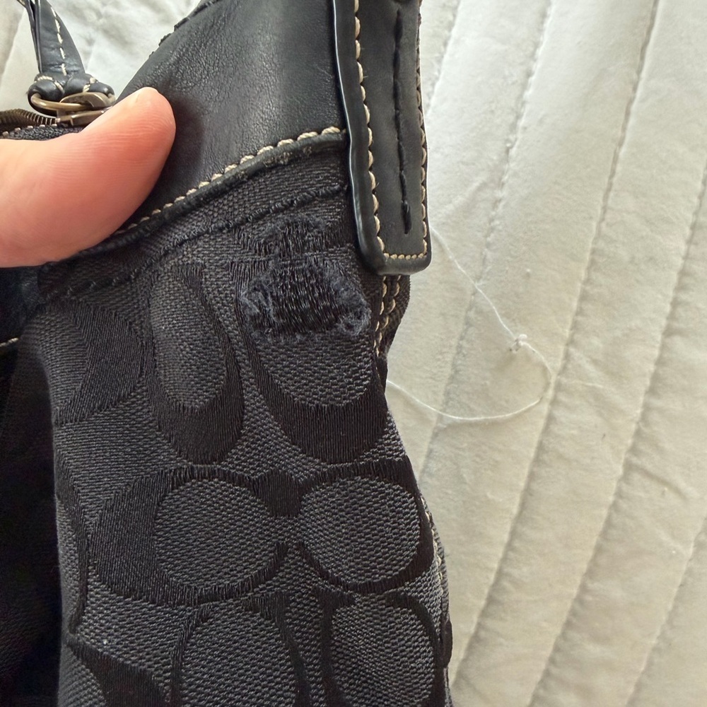 Coach Black Interior Bag with Gold Accents - Picture 7 of 11